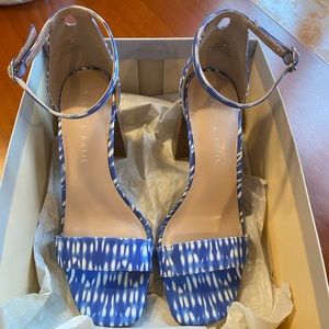 Kelly & Katie blue and white heel